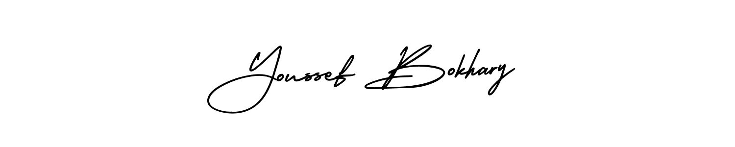 Design your own signature with our free online signature maker. With this signature software, you can create a handwritten (AmerikaSignatureDemo-Regular) signature for name Youssef Bokhary. Youssef Bokhary signature style 3 images and pictures png