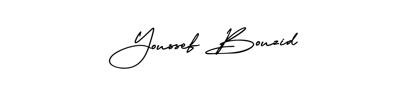 Use a signature maker to create a handwritten signature online. With this signature software, you can design (AmerikaSignatureDemo-Regular) your own signature for name Youssef Bouzid. Youssef Bouzid signature style 3 images and pictures png