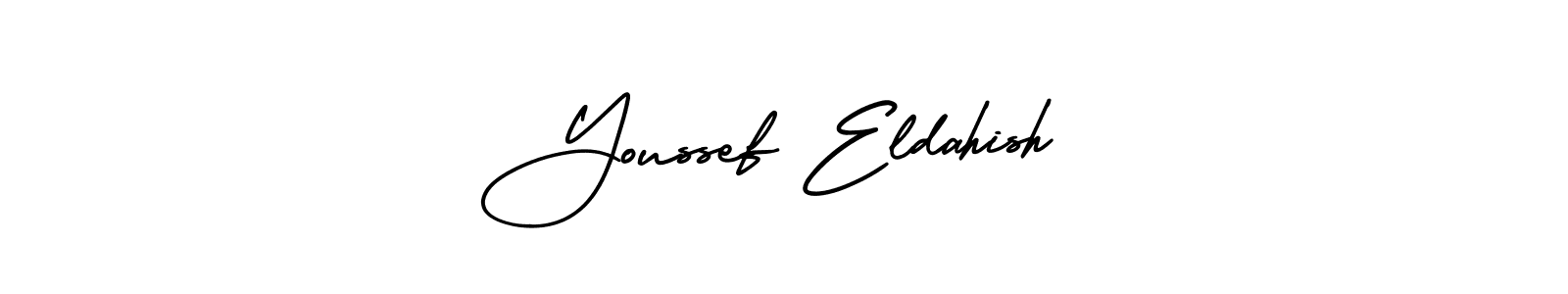 Make a beautiful signature design for name Youssef Eldahish. With this signature (AmerikaSignatureDemo-Regular) style, you can create a handwritten signature for free. Youssef Eldahish signature style 3 images and pictures png