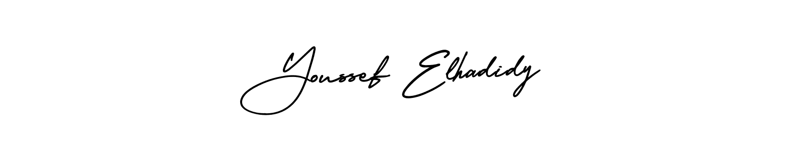 Design your own signature with our free online signature maker. With this signature software, you can create a handwritten (AmerikaSignatureDemo-Regular) signature for name Youssef Elhadidy. Youssef Elhadidy signature style 3 images and pictures png
