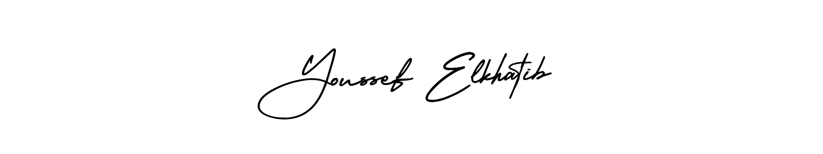 Youssef Elkhatib stylish signature style. Best Handwritten Sign (AmerikaSignatureDemo-Regular) for my name. Handwritten Signature Collection Ideas for my name Youssef Elkhatib. Youssef Elkhatib signature style 3 images and pictures png