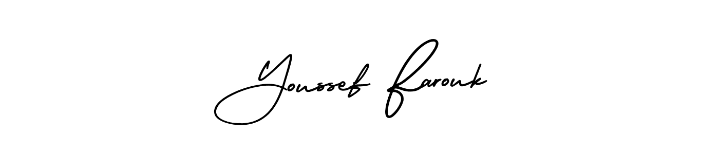 Make a short Youssef Farouk signature style. Manage your documents anywhere anytime using AmerikaSignatureDemo-Regular. Create and add eSignatures, submit forms, share and send files easily. Youssef Farouk signature style 3 images and pictures png