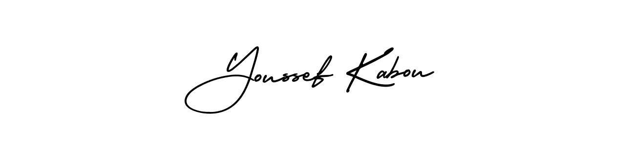 Use a signature maker to create a handwritten signature online. With this signature software, you can design (AmerikaSignatureDemo-Regular) your own signature for name Youssef Kabou. Youssef Kabou signature style 3 images and pictures png
