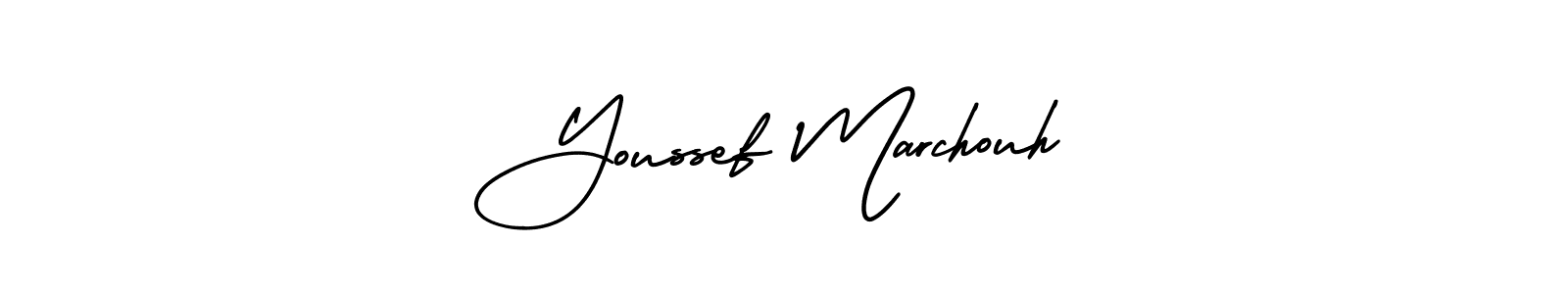 The best way (AmerikaSignatureDemo-Regular) to make a short signature is to pick only two or three words in your name. The name Youssef Marchouh include a total of six letters. For converting this name. Youssef Marchouh signature style 3 images and pictures png