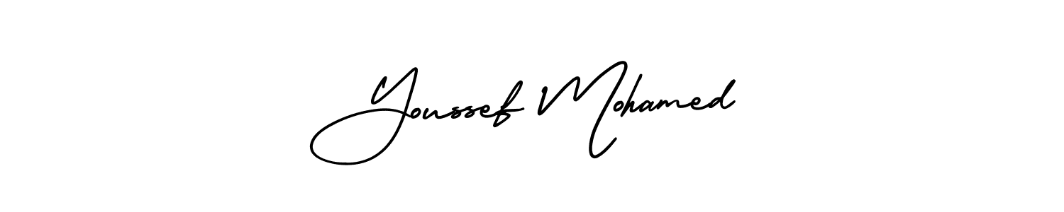 AmerikaSignatureDemo-Regular is a professional signature style that is perfect for those who want to add a touch of class to their signature. It is also a great choice for those who want to make their signature more unique. Get Youssef Mohamed name to fancy signature for free. Youssef Mohamed signature style 3 images and pictures png