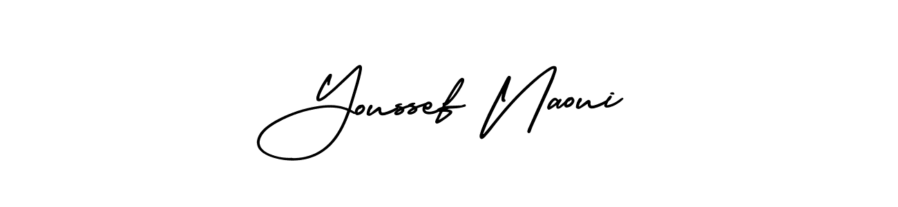 Make a beautiful signature design for name Youssef Naoui. With this signature (AmerikaSignatureDemo-Regular) style, you can create a handwritten signature for free. Youssef Naoui signature style 3 images and pictures png