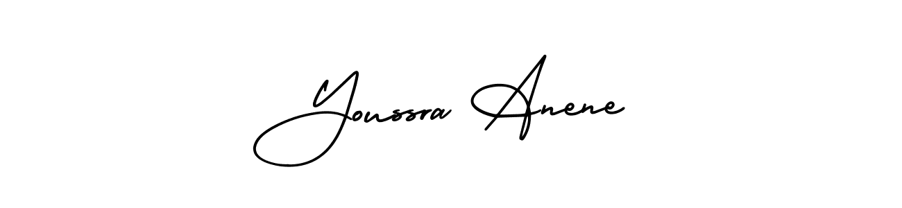 This is the best signature style for the Youssra Anene name. Also you like these signature font (AmerikaSignatureDemo-Regular). Mix name signature. Youssra Anene signature style 3 images and pictures png