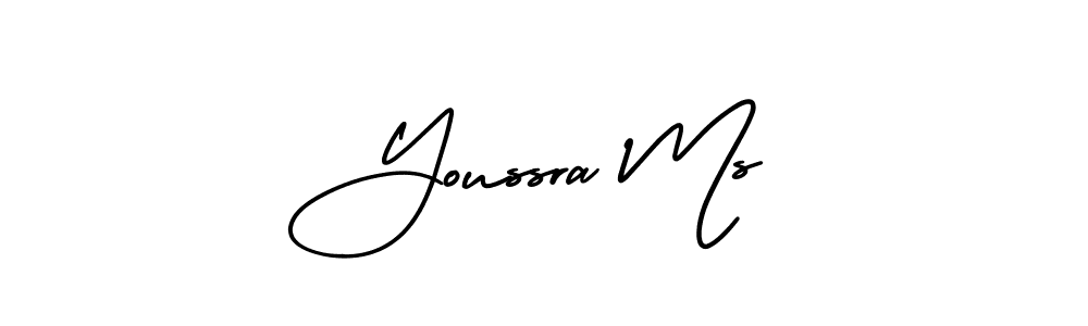 Make a beautiful signature design for name Youssra Ms. With this signature (AmerikaSignatureDemo-Regular) style, you can create a handwritten signature for free. Youssra Ms signature style 3 images and pictures png