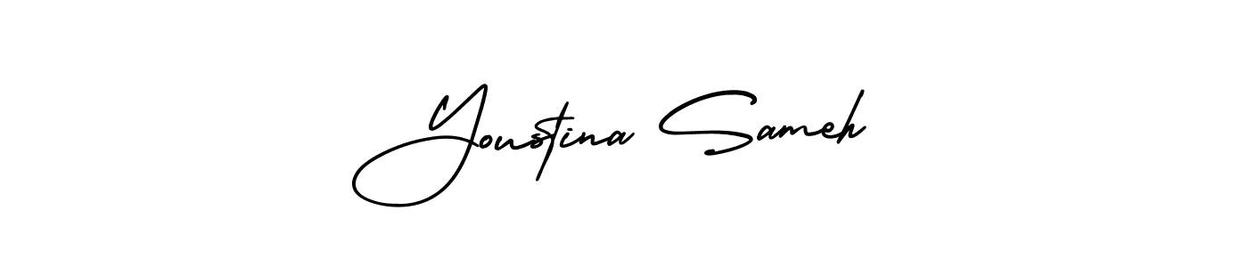 AmerikaSignatureDemo-Regular is a professional signature style that is perfect for those who want to add a touch of class to their signature. It is also a great choice for those who want to make their signature more unique. Get Youstina Sameh name to fancy signature for free. Youstina Sameh signature style 3 images and pictures png