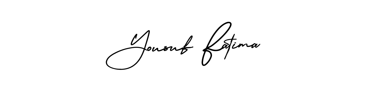 Design your own signature with our free online signature maker. With this signature software, you can create a handwritten (AmerikaSignatureDemo-Regular) signature for name Yousuf Fatima. Yousuf Fatima signature style 3 images and pictures png