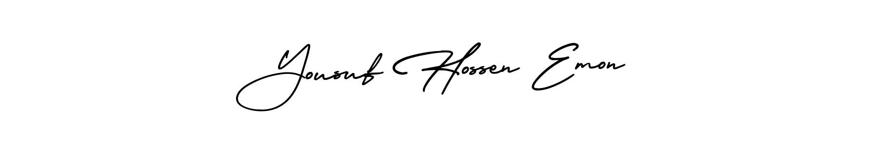 See photos of Yousuf Hossen Emon official signature by Spectra . Check more albums & portfolios. Read reviews & check more about AmerikaSignatureDemo-Regular font. Yousuf Hossen Emon signature style 3 images and pictures png