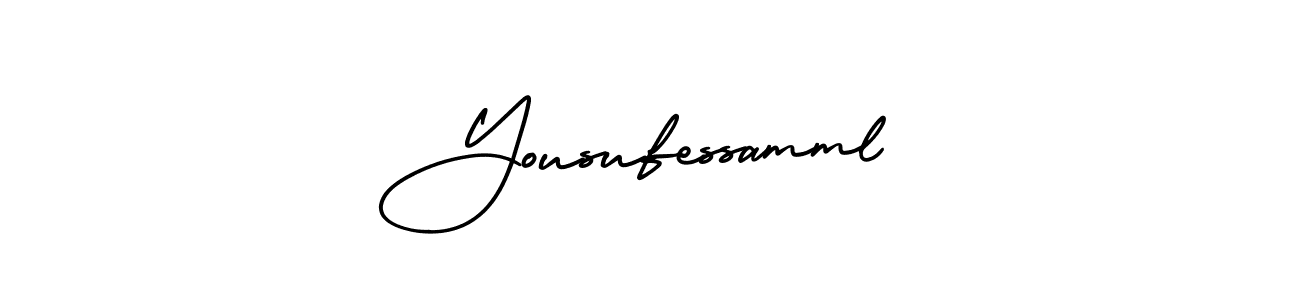 Create a beautiful signature design for name Yousufessamml. With this signature (AmerikaSignatureDemo-Regular) fonts, you can make a handwritten signature for free. Yousufessamml signature style 3 images and pictures png