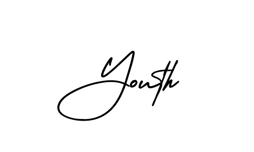You should practise on your own different ways (AmerikaSignatureDemo-Regular) to write your name (Youth) in signature. don't let someone else do it for you. Youth signature style 3 images and pictures png