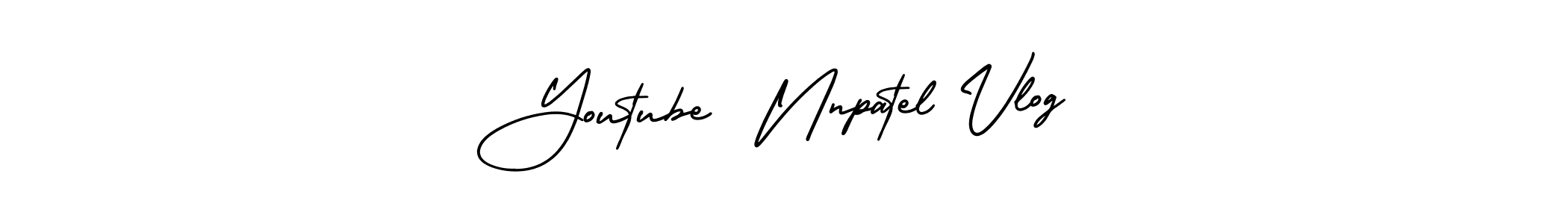 Use a signature maker to create a handwritten signature online. With this signature software, you can design (AmerikaSignatureDemo-Regular) your own signature for name Youtube  Nnpatel Vlog. Youtube  Nnpatel Vlog signature style 3 images and pictures png