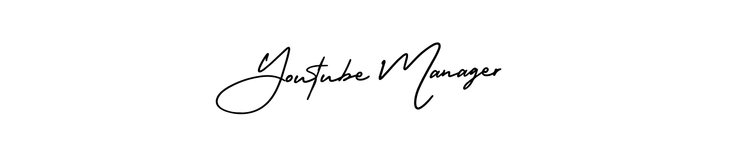 Best and Professional Signature Style for Youtube Manager. AmerikaSignatureDemo-Regular Best Signature Style Collection. Youtube Manager signature style 3 images and pictures png