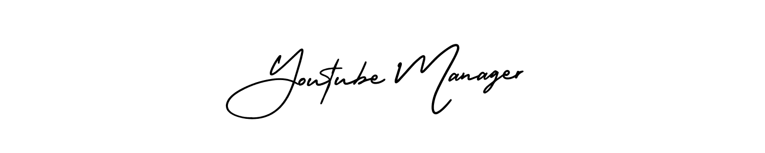 Also You can easily find your signature by using the search form. We will create Youtube Manager name handwritten signature images for you free of cost using AmerikaSignatureDemo-Regular sign style. Youtube Manager signature style 3 images and pictures png