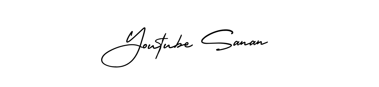 Create a beautiful signature design for name Youtube Sanan. With this signature (AmerikaSignatureDemo-Regular) fonts, you can make a handwritten signature for free. Youtube Sanan signature style 3 images and pictures png