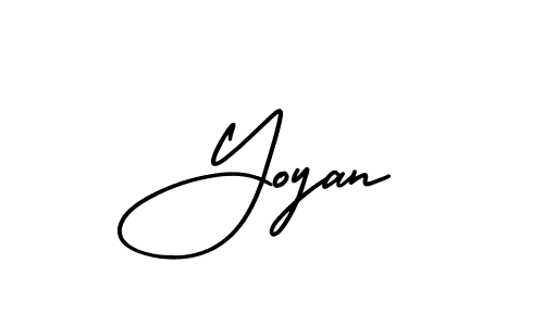 Also we have Yoyan name is the best signature style. Create professional handwritten signature collection using AmerikaSignatureDemo-Regular autograph style. Yoyan signature style 3 images and pictures png