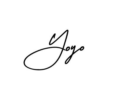 The best way (AmerikaSignatureDemo-Regular) to make a short signature is to pick only two or three words in your name. The name Yoyo include a total of six letters. For converting this name. Yoyo signature style 3 images and pictures png