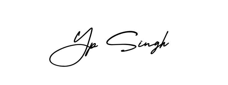How to make Yp Singh name signature. Use AmerikaSignatureDemo-Regular style for creating short signs online. This is the latest handwritten sign. Yp Singh signature style 3 images and pictures png