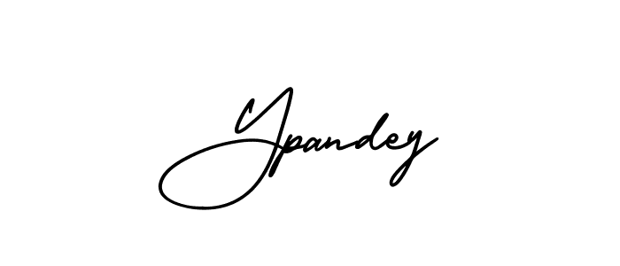 You should practise on your own different ways (AmerikaSignatureDemo-Regular) to write your name (Ypandey) in signature. don't let someone else do it for you. Ypandey signature style 3 images and pictures png