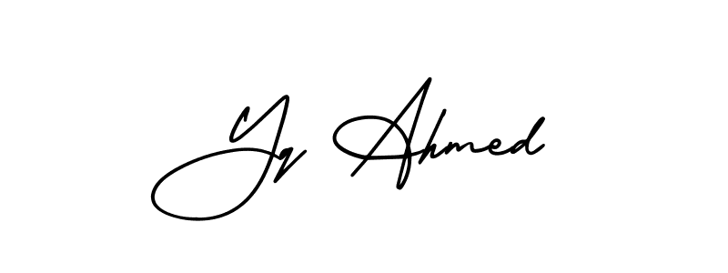 You can use this online signature creator to create a handwritten signature for the name Yq Ahmed. This is the best online autograph maker. Yq Ahmed signature style 3 images and pictures png