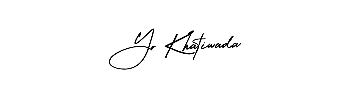 How to make Yr Khatiwada name signature. Use AmerikaSignatureDemo-Regular style for creating short signs online. This is the latest handwritten sign. Yr Khatiwada signature style 3 images and pictures png