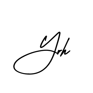 if you are searching for the best signature style for your name Yrh. so please give up your signature search. here we have designed multiple signature styles  using AmerikaSignatureDemo-Regular. Yrh signature style 3 images and pictures png