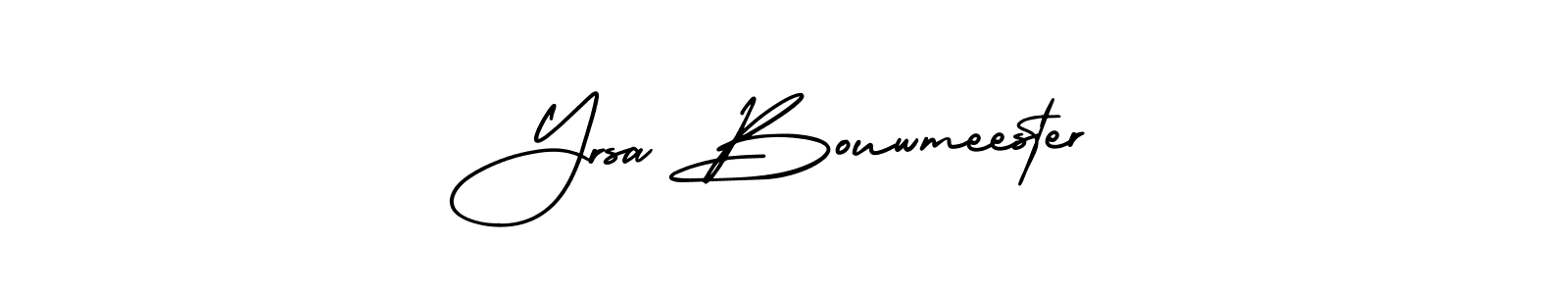 Also You can easily find your signature by using the search form. We will create Yrsa Bouwmeester name handwritten signature images for you free of cost using AmerikaSignatureDemo-Regular sign style. Yrsa Bouwmeester signature style 3 images and pictures png
