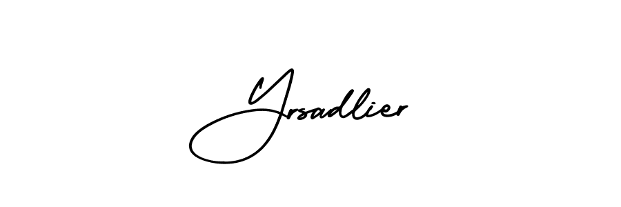 This is the best signature style for the Yrsadlier name. Also you like these signature font (AmerikaSignatureDemo-Regular). Mix name signature. Yrsadlier signature style 3 images and pictures png