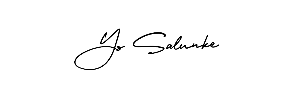 Best and Professional Signature Style for Ys Salunke. AmerikaSignatureDemo-Regular Best Signature Style Collection. Ys Salunke signature style 3 images and pictures png