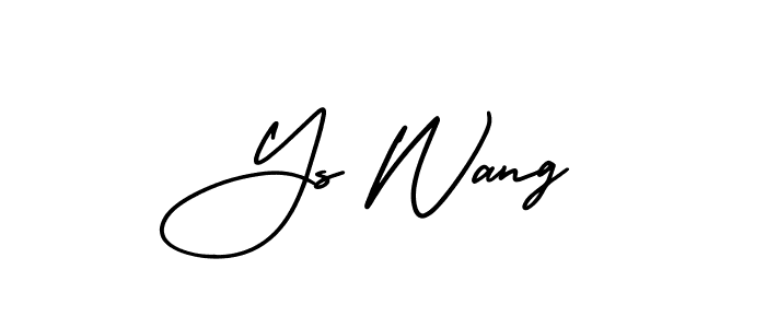Create a beautiful signature design for name Ys Wang. With this signature (AmerikaSignatureDemo-Regular) fonts, you can make a handwritten signature for free. Ys Wang signature style 3 images and pictures png