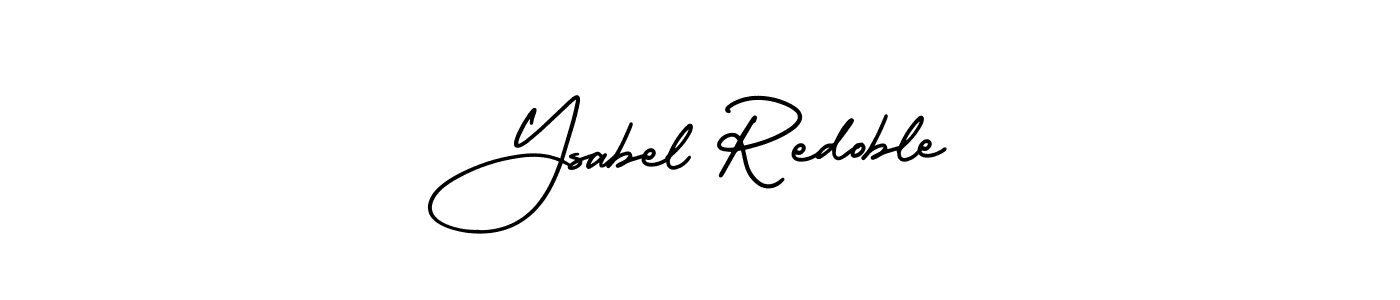 Ysabel Redoble stylish signature style. Best Handwritten Sign (AmerikaSignatureDemo-Regular) for my name. Handwritten Signature Collection Ideas for my name Ysabel Redoble. Ysabel Redoble signature style 3 images and pictures png