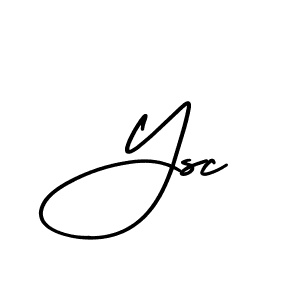 Ysc stylish signature style. Best Handwritten Sign (AmerikaSignatureDemo-Regular) for my name. Handwritten Signature Collection Ideas for my name Ysc. Ysc signature style 3 images and pictures png