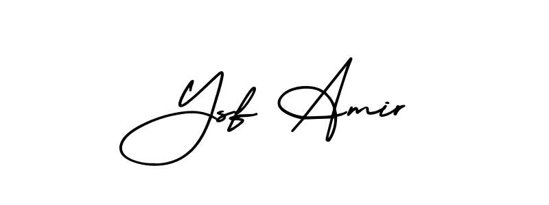 How to Draw Ysf Amir signature style? AmerikaSignatureDemo-Regular is a latest design signature styles for name Ysf Amir. Ysf Amir signature style 3 images and pictures png