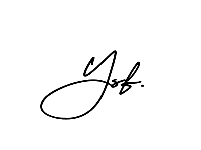 Ysf. stylish signature style. Best Handwritten Sign (AmerikaSignatureDemo-Regular) for my name. Handwritten Signature Collection Ideas for my name Ysf.. Ysf. signature style 3 images and pictures png