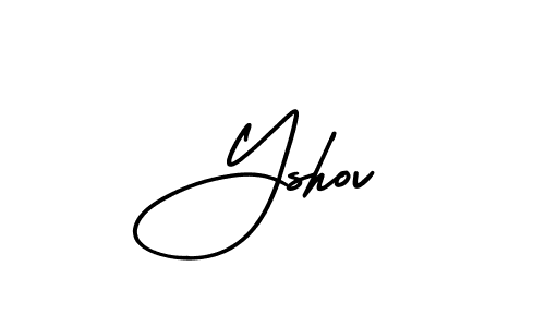 Design your own signature with our free online signature maker. With this signature software, you can create a handwritten (AmerikaSignatureDemo-Regular) signature for name Yshov. Yshov signature style 3 images and pictures png