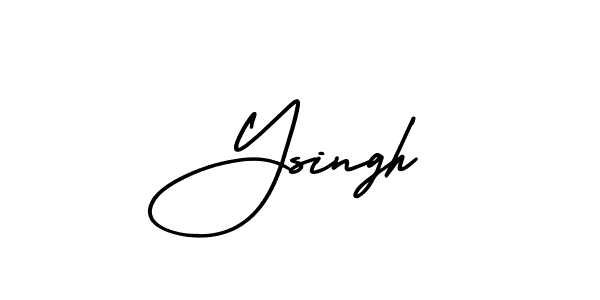 How to Draw Ysingh signature style? AmerikaSignatureDemo-Regular is a latest design signature styles for name Ysingh. Ysingh signature style 3 images and pictures png