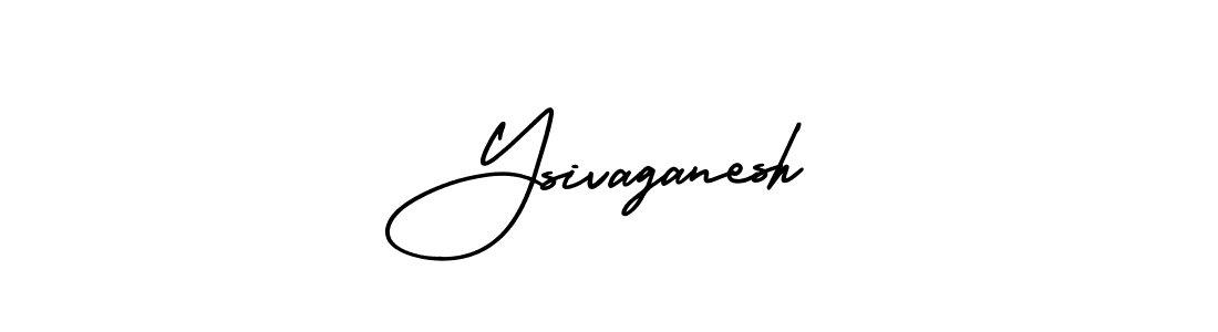 You should practise on your own different ways (AmerikaSignatureDemo-Regular) to write your name (Ysivaganesh) in signature. don't let someone else do it for you. Ysivaganesh signature style 3 images and pictures png