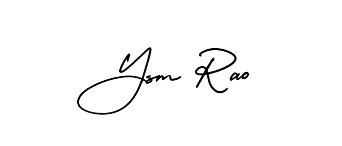 It looks lik you need a new signature style for name Ysm Rao. Design unique handwritten (AmerikaSignatureDemo-Regular) signature with our free signature maker in just a few clicks. Ysm Rao signature style 3 images and pictures png