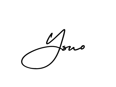 You should practise on your own different ways (AmerikaSignatureDemo-Regular) to write your name (Ysuo) in signature. don't let someone else do it for you. Ysuo signature style 3 images and pictures png