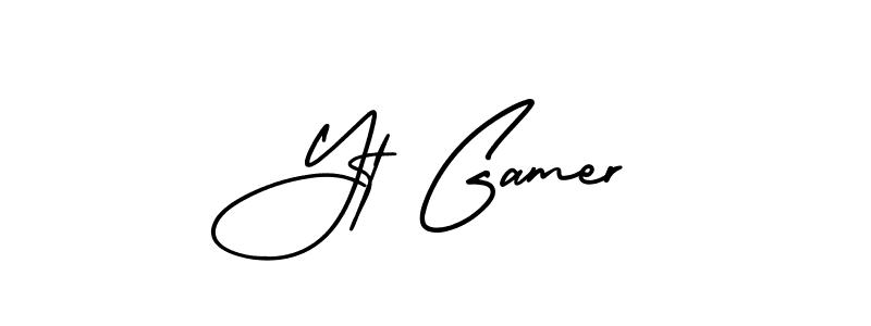 How to make Yt Gamer signature? AmerikaSignatureDemo-Regular is a professional autograph style. Create handwritten signature for Yt Gamer name. Yt Gamer signature style 3 images and pictures png