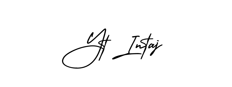 How to Draw Yt Intaj signature style? AmerikaSignatureDemo-Regular is a latest design signature styles for name Yt Intaj. Yt Intaj signature style 3 images and pictures png