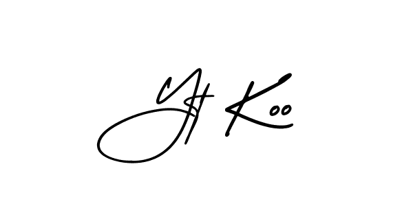 Design your own signature with our free online signature maker. With this signature software, you can create a handwritten (AmerikaSignatureDemo-Regular) signature for name Yt Koo. Yt Koo signature style 3 images and pictures png