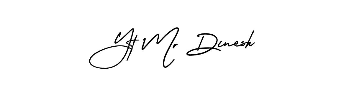Make a beautiful signature design for name Yt Mr Dinesh. With this signature (AmerikaSignatureDemo-Regular) style, you can create a handwritten signature for free. Yt Mr Dinesh signature style 3 images and pictures png