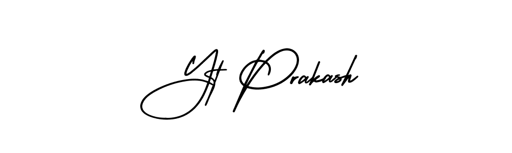 How to make Yt Prakash name signature. Use AmerikaSignatureDemo-Regular style for creating short signs online. This is the latest handwritten sign. Yt Prakash signature style 3 images and pictures png