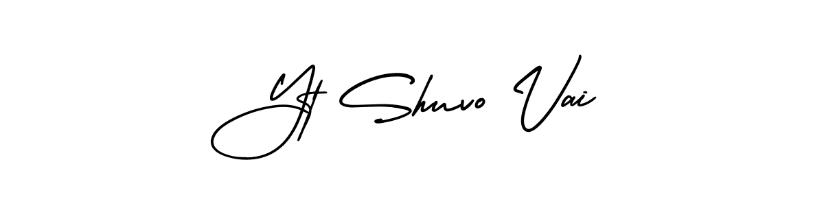 How to make Yt Shuvo Vai name signature. Use AmerikaSignatureDemo-Regular style for creating short signs online. This is the latest handwritten sign. Yt Shuvo Vai signature style 3 images and pictures png