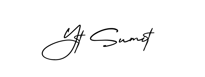 How to make Yt Sumit signature? AmerikaSignatureDemo-Regular is a professional autograph style. Create handwritten signature for Yt Sumit name. Yt Sumit signature style 3 images and pictures png