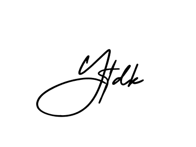 Design your own signature with our free online signature maker. With this signature software, you can create a handwritten (AmerikaSignatureDemo-Regular) signature for name Ytdk. Ytdk signature style 3 images and pictures png