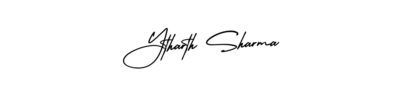 Make a short Ytharth Sharma signature style. Manage your documents anywhere anytime using AmerikaSignatureDemo-Regular. Create and add eSignatures, submit forms, share and send files easily. Ytharth Sharma signature style 3 images and pictures png